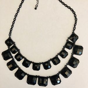 Black statement necklace